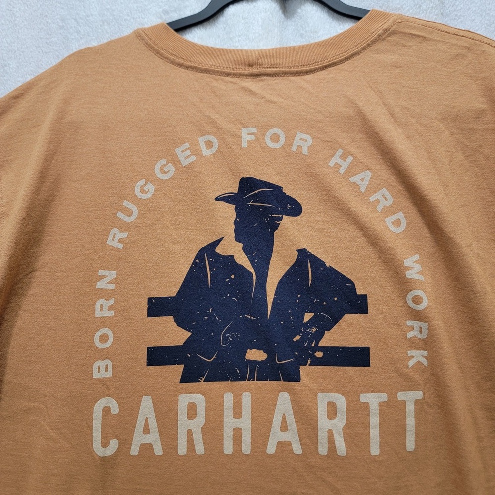 NWT Carhartt MEN'S 2XL Montana‎ Relaxed FIT SS LOGO GRAPHIC POCKET Born T-SHIRT